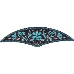 Turquoise Floral Hat Patches